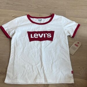 Levi's Kids White Tee with Red Logo